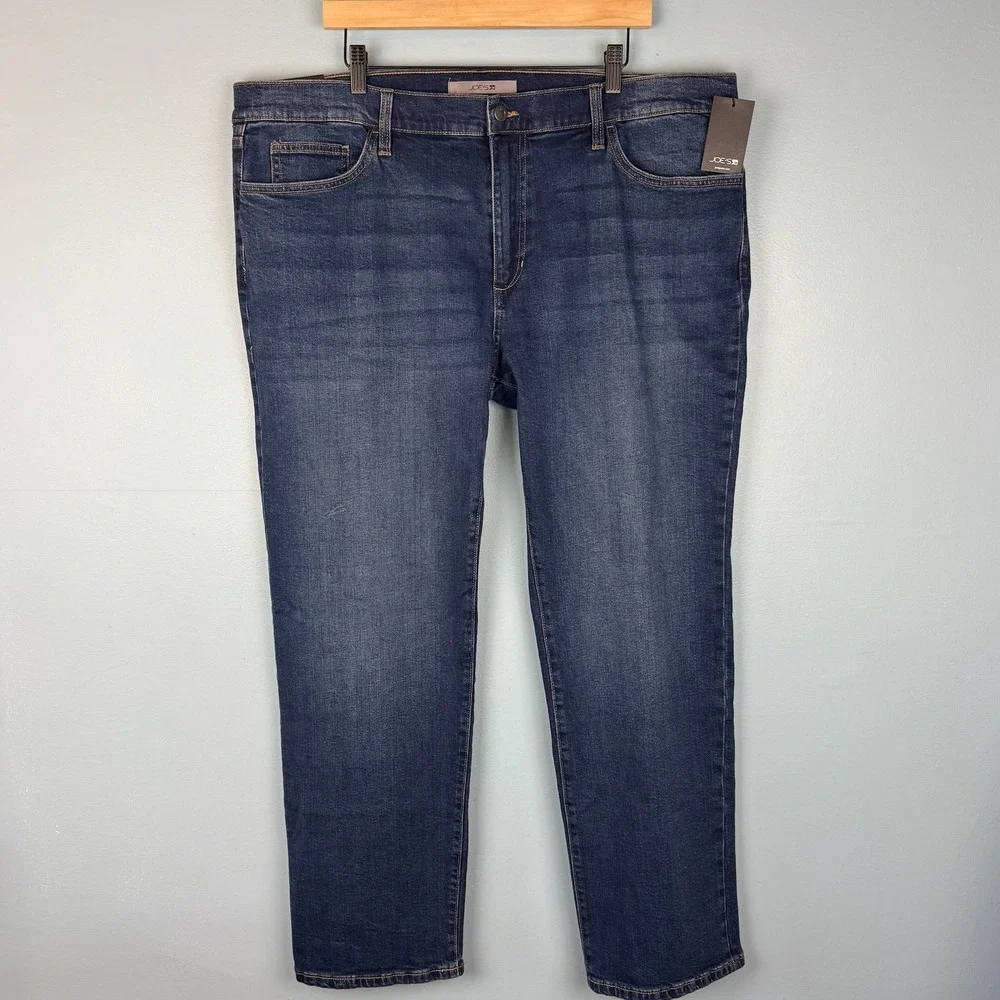 NEW Joe's Jeans The Classic Straight Leg Mens 42x32 Blue Dark Wash Stretch Denim